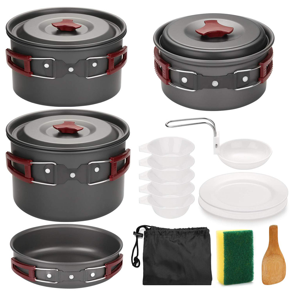 Outdoor Camping Cookware Kit N - đánh giá và giá Camping Cooking Set Lightweight