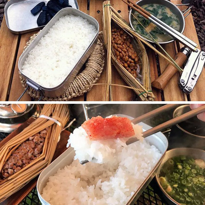New Bento Box Adult Square Out - đánh giá và giá Japanese Camping Cooking