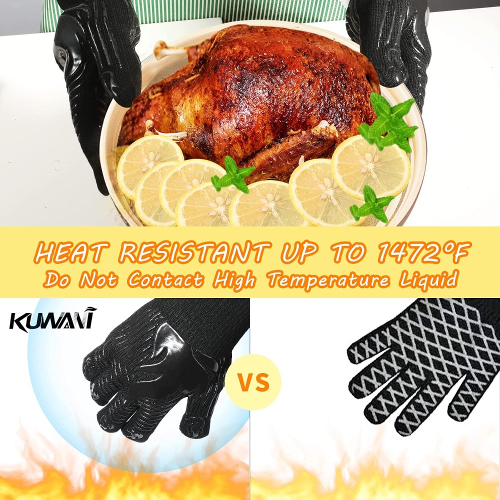 BBQ Gloves, 1472°F Heat Resist - đánh giá và giá Camping Cooking Bbq